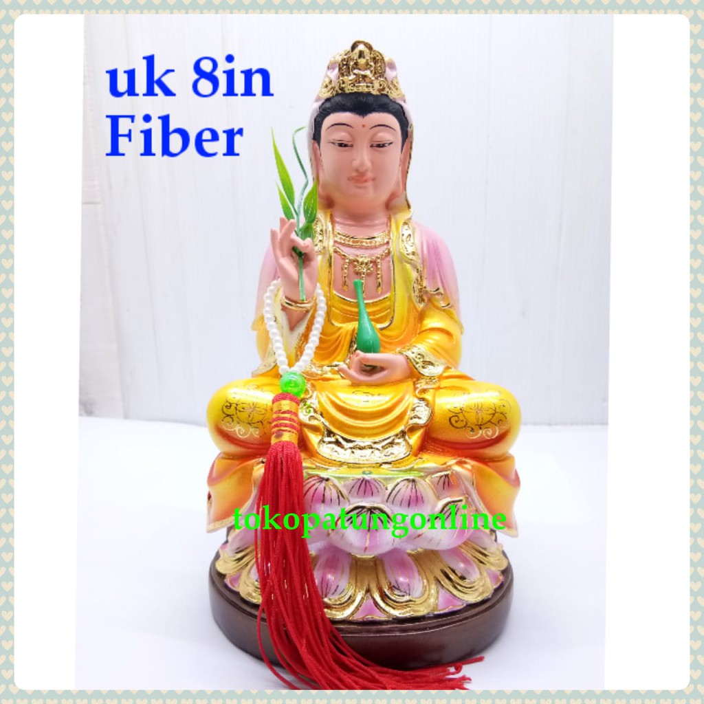 Patung Kwan Im Guan Yin 8in Fiber