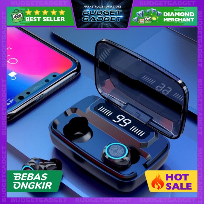 ZEBRA TWS Earphone Bluetooth 5.0 LED  Touch  Powerbank Dock M11