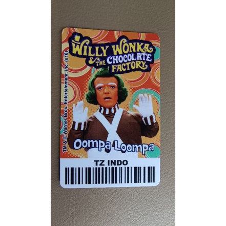 kartu timezone willy wonka & the chocolate factory - oompa loompa