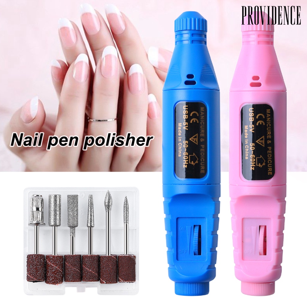 Providence 1Set Manicure Pen Polisher Portable Refined ABS Nail Care Electric Files for Women