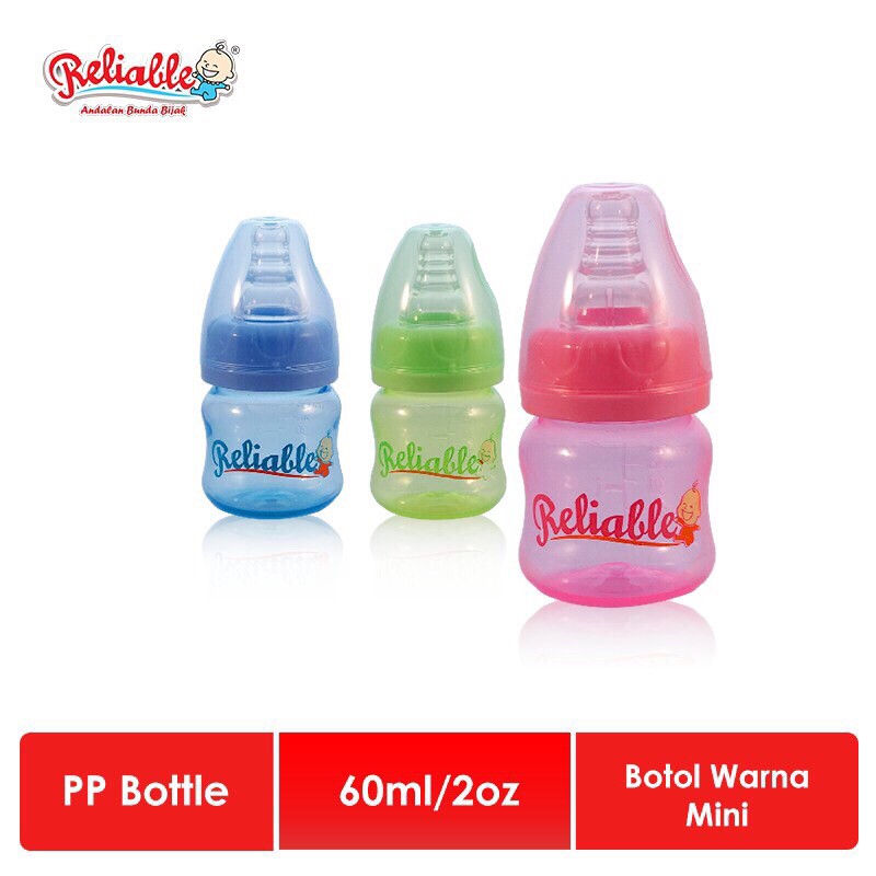 Botol Susu 60ml Reliable / BOTOL SUSU BAYI MULTIFUNGSI BAHAN 100% ECO-FRIENDLY (RAMAH LINGKUNGAN)