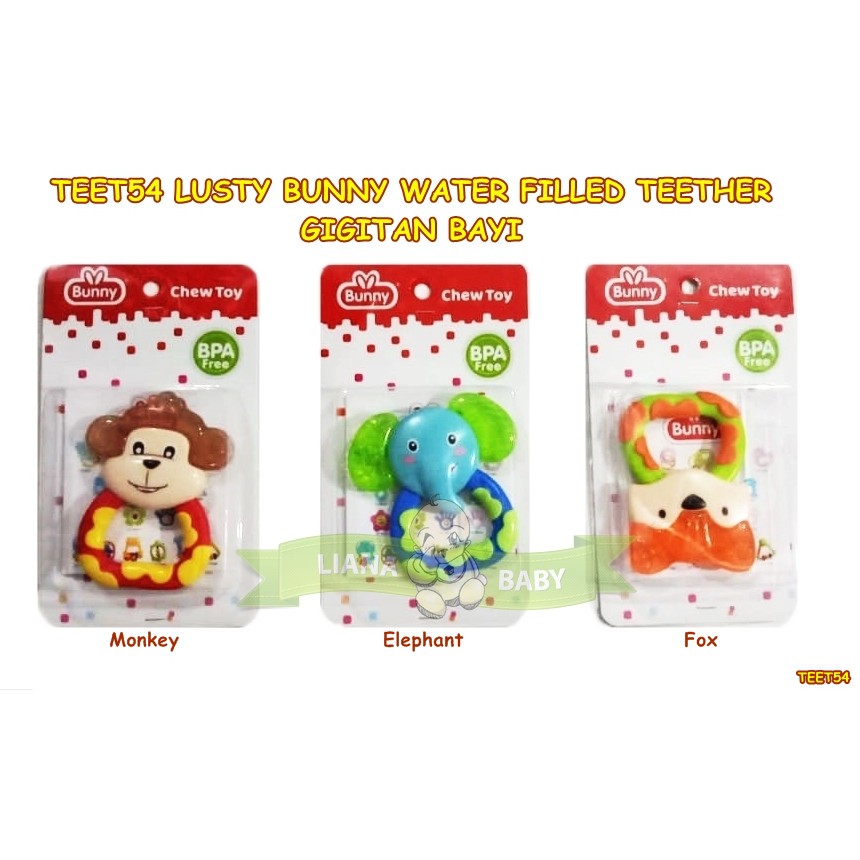 TEET54 GIGITAN BAYI LUSTY BUNNY WATER FILLED TEETHER ADT 8001,2,3