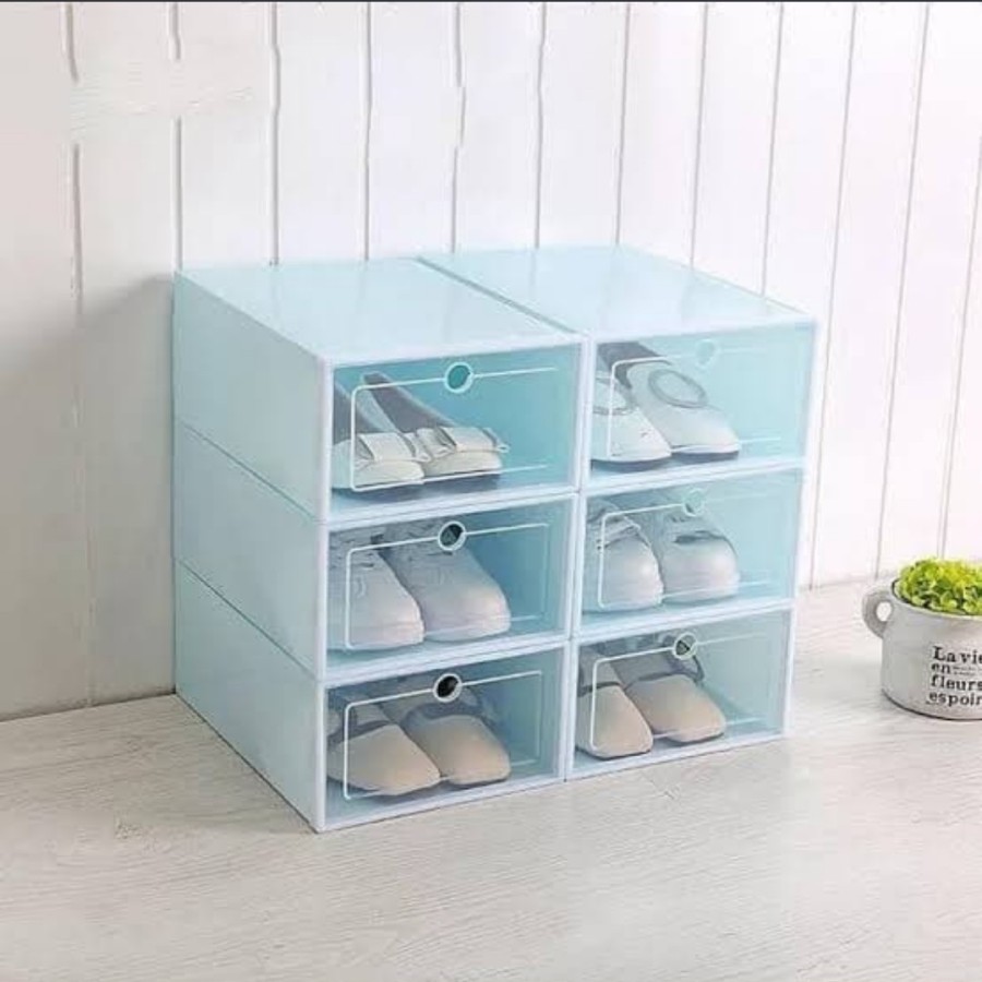 12 BOX Tempat Penyimpanan Kotak Sepatu/shoe Box Frame