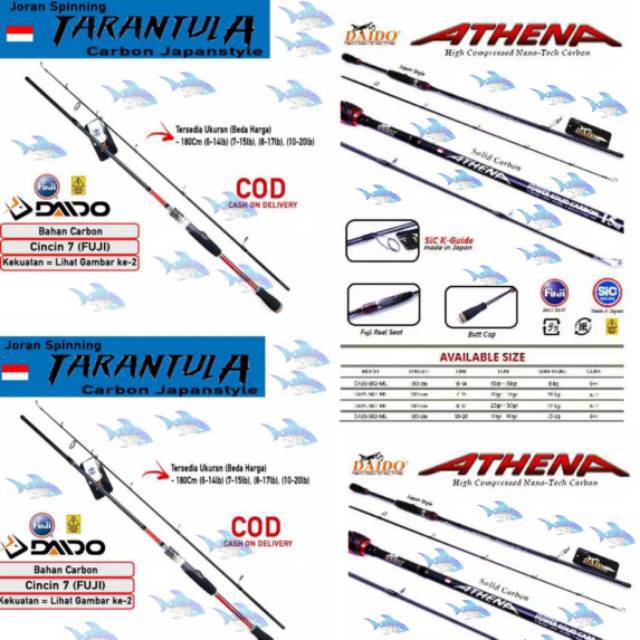 DAIDO TARANTULA DAIDO SUPERSONIC DAN DAIDO ATHENA SUDAH TERMASUK PACKING PARALON DAN BUBBLE