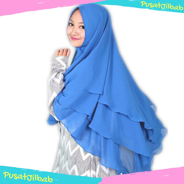 Jilbab Instan Hijab Kerudung Syari Khimar Ceruti Non Pet Meysa 3 Layer