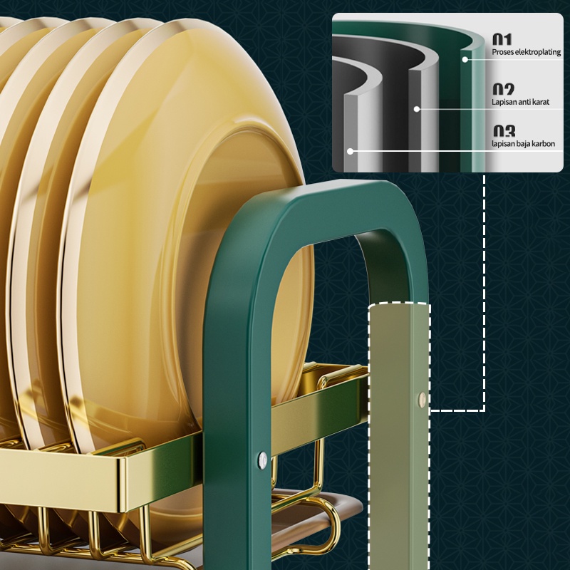 Rak Piring Stainless Rak Dapur Rak Cuci Piring