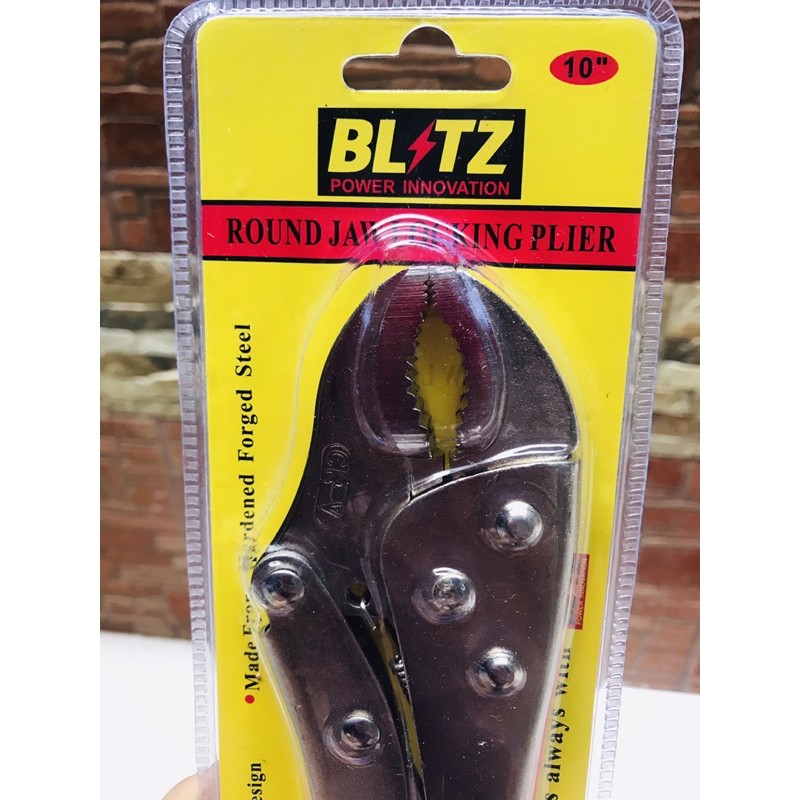 Tang Buaya BLITZ 10” Locking Pliers Vice Grip Tang Jepit 10” (Gagang polos)
