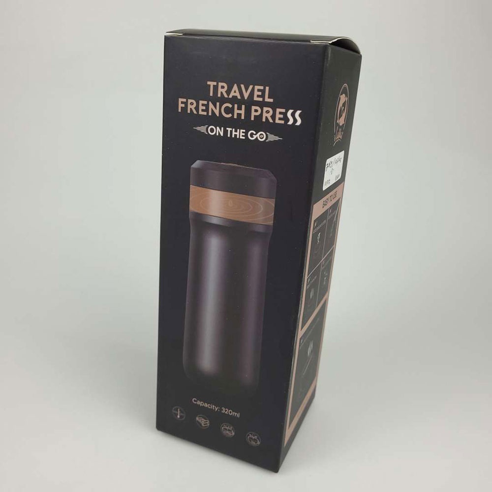 iCafilas Travel Mug Portable French Press Coffee Maker 320ml - FK11 - Black