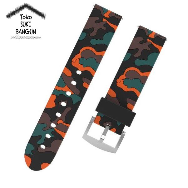 TALI JAM 20mm Rubber ARMY CAMOUFLAGE Silicone Watch Band Strap