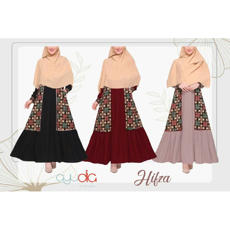 Hifza Dress Gamis Motif Batik by Ayudia Indonesia