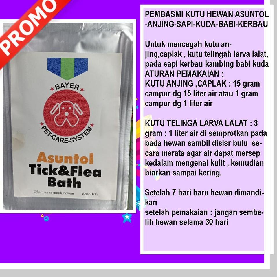 Bagus Banget.. ASUNTOL PEMBASMI KUTU HEWAN ASUNTOL-ANJING-SAPI-KUDA-BABI-KERBAU KELINCI PEMBASMI KUT