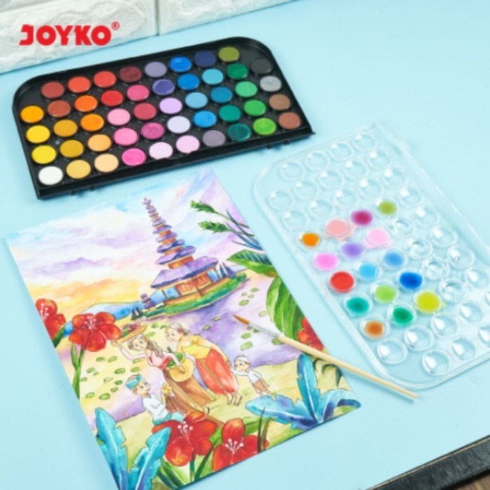 

Terbatas Cat Air / Watercolor Pallete Joyko 48 Warna Wc-3-48 Murah