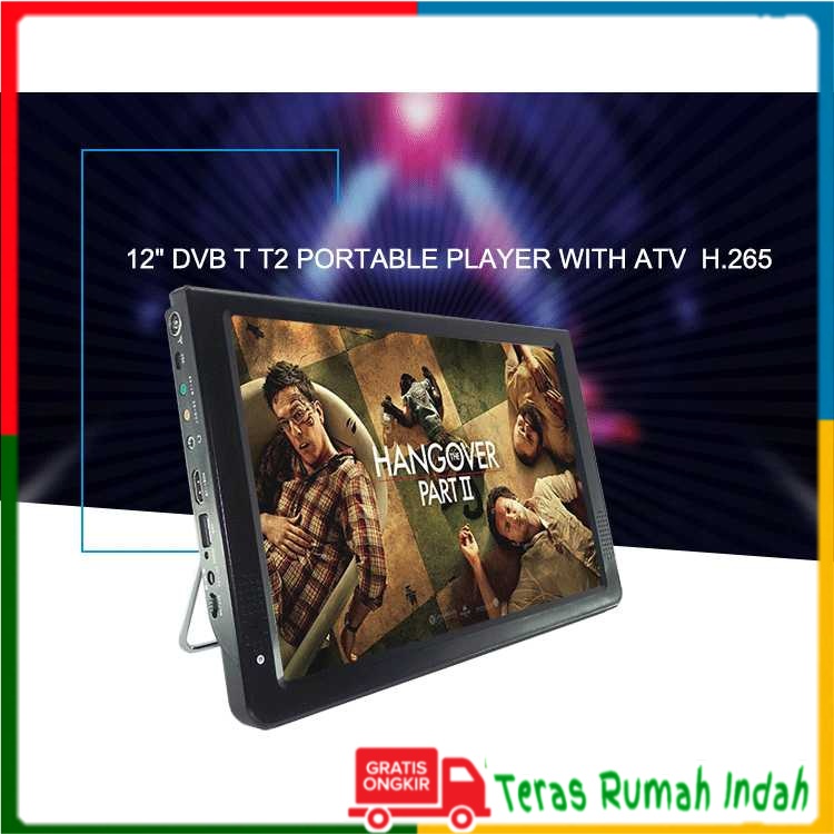 Portable TV Monitor Rechargeable Digital dan Analog 10-12 Inch - TV Portable