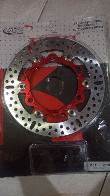 Piring cakram n max depan ktc racing ori dpn 244mm + breket ktc racing ori