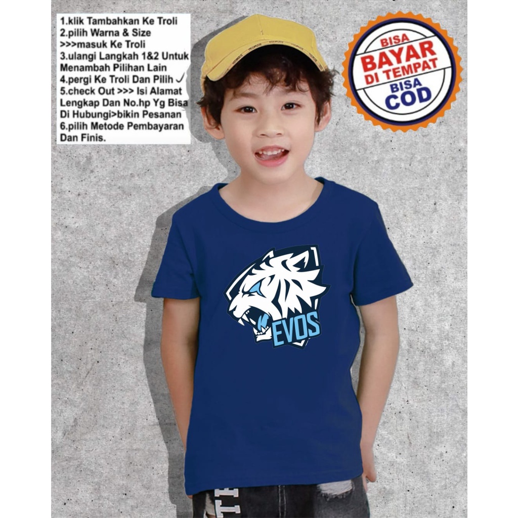 baju atasan kaos evos mobile legends - baju evos mobile legends anak-anak - evos mobile legends atas