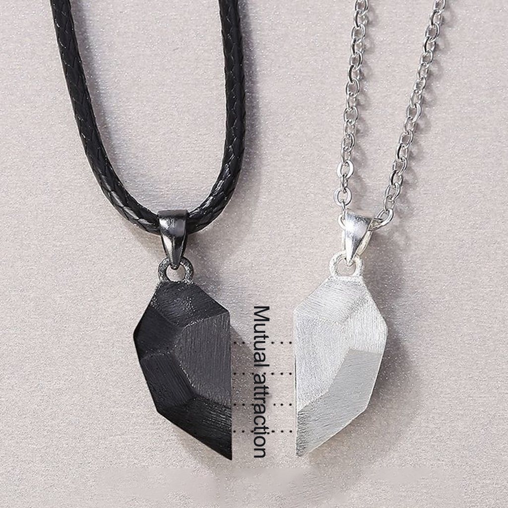 Hu Hu Hu Hu Hu Alat Bantu Pasang Kacamata♡ 2pcs Kalung Rantai Liontin Hati Motif Huruf Untuk Pasanganpriawanita