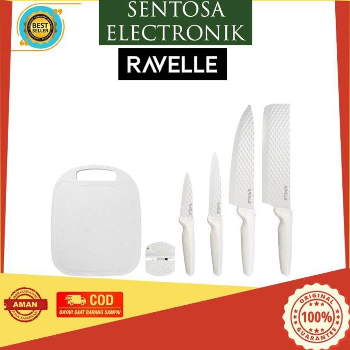 

Pisau Set Ravelle 6In1 / Ravelle Jewel Knife Set - Pearl White Adriabilla