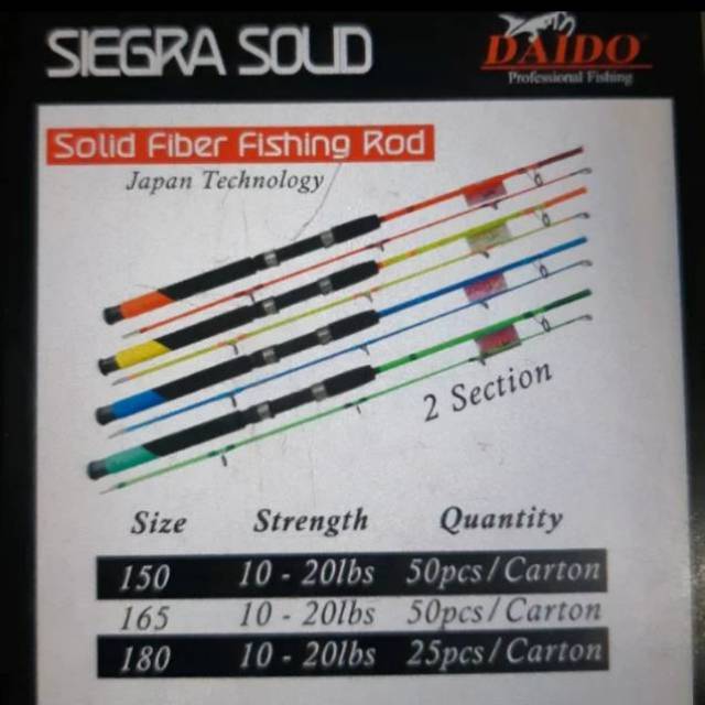 Joran daido fiber solid 180cm 20lb