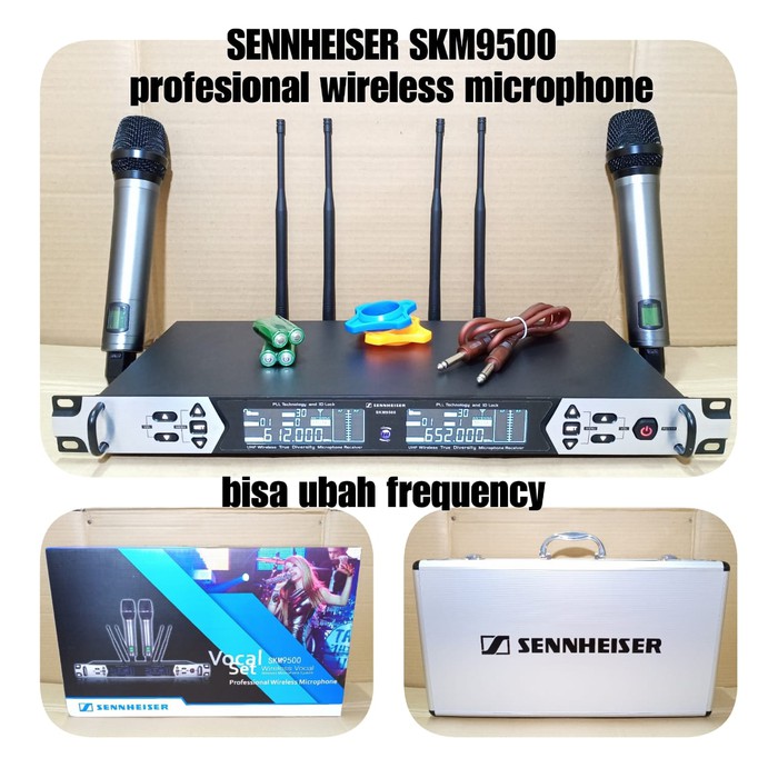 Mic Sennheisher SKM 9500 wireless 2p 4 antena bisa rubah freq