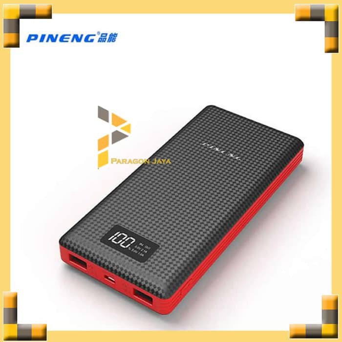 Powerbank Pineng PN-969 20000 mAh Hitam utk Xiaomi Samsung Asus Iphone