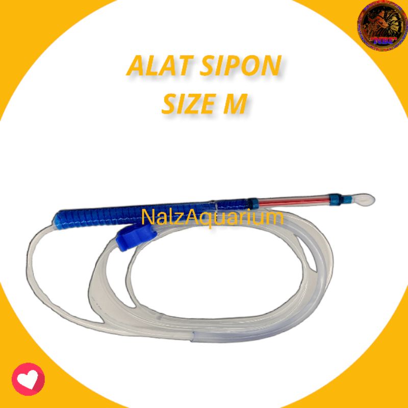 Alat Sipon Size M Pembersih Kotoran Didasar Aquarium/Soliter/Toples/Botol