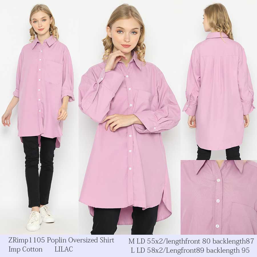 KEMEJA WANITA UNIQLO GU765 GU796 OVERSIZED LONG SHIRTS-6
