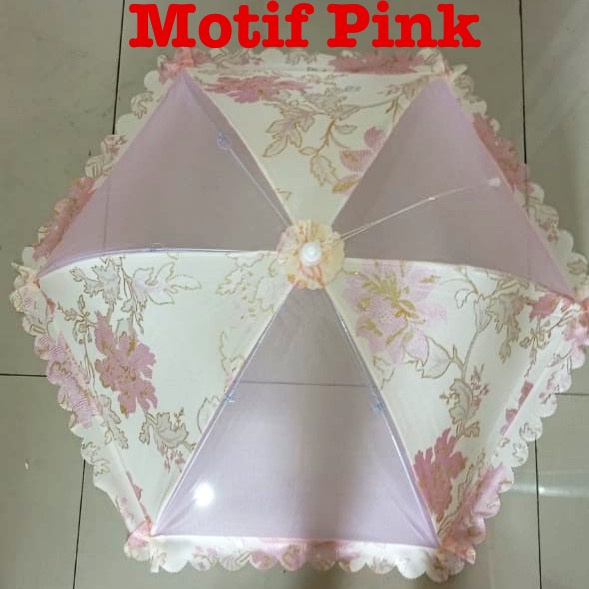 WJ255 Tudung Saji Lipat Renda Payet Cantik / Penutup Makanan Lipat