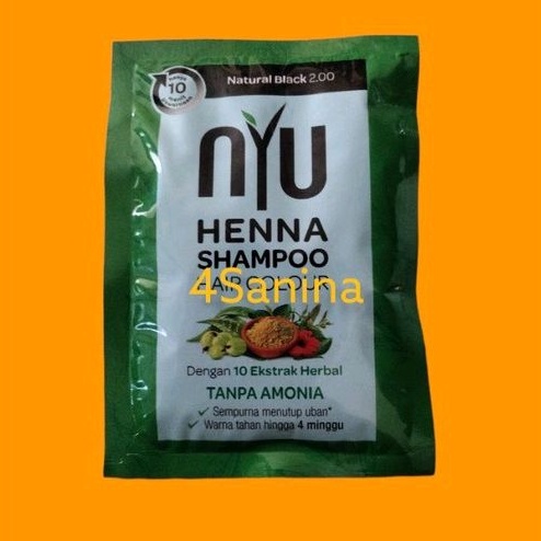 Shampoo Nyu henna Natural Black / Nyu shampoo henna / Nyu Shampo hair colour