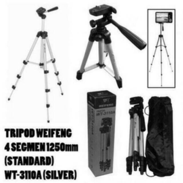 Tripod 1meter +Holder Multifungsi HP &amp; go pro