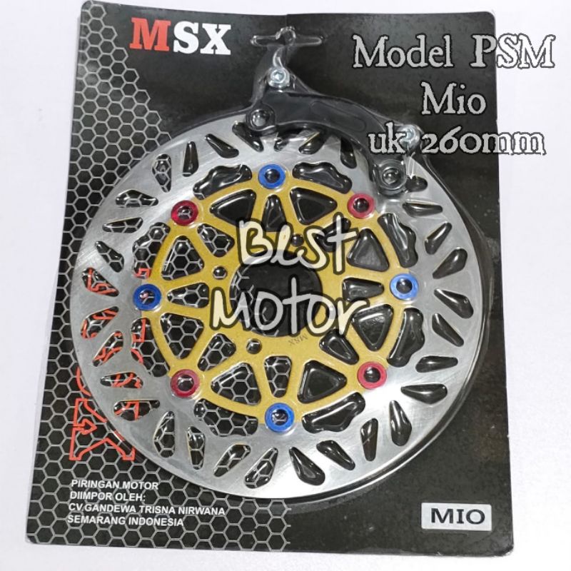 Piringan Cakram Depan Model PSM Mio UK 260mm Plus Breket Disc Brake Bulat Mio