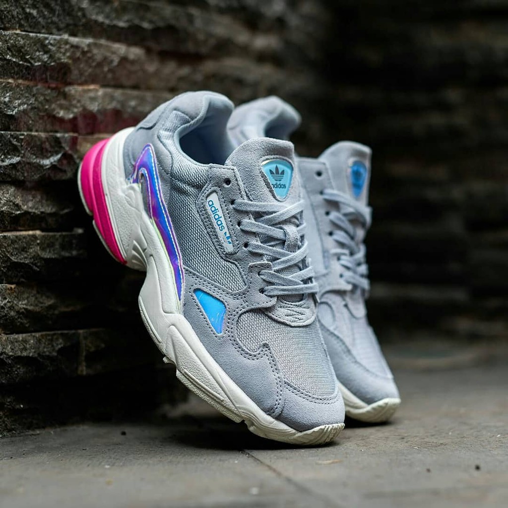 adidas falcon grey green pink