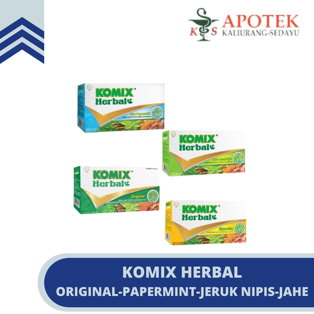 

KOMIX HERBAL OBAT BATUK SACHET ORIGINAL/JERUK NIPIS/JEHE/PAPERMINT