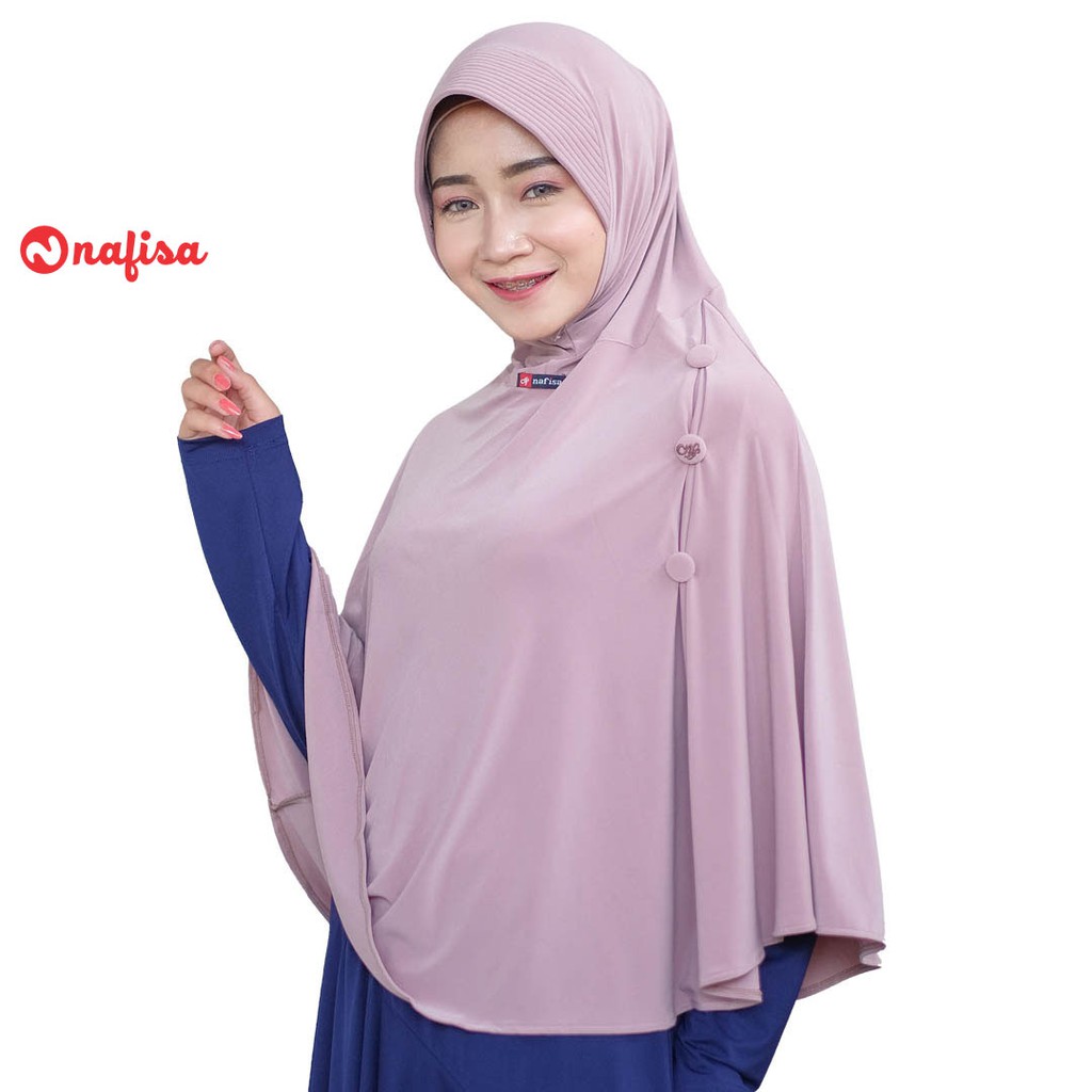 Jilbab Instan Jumbo Nafisa Anjana | Hijab Instan Bergo Syari Premium Kerudung Besar Bergo Pet