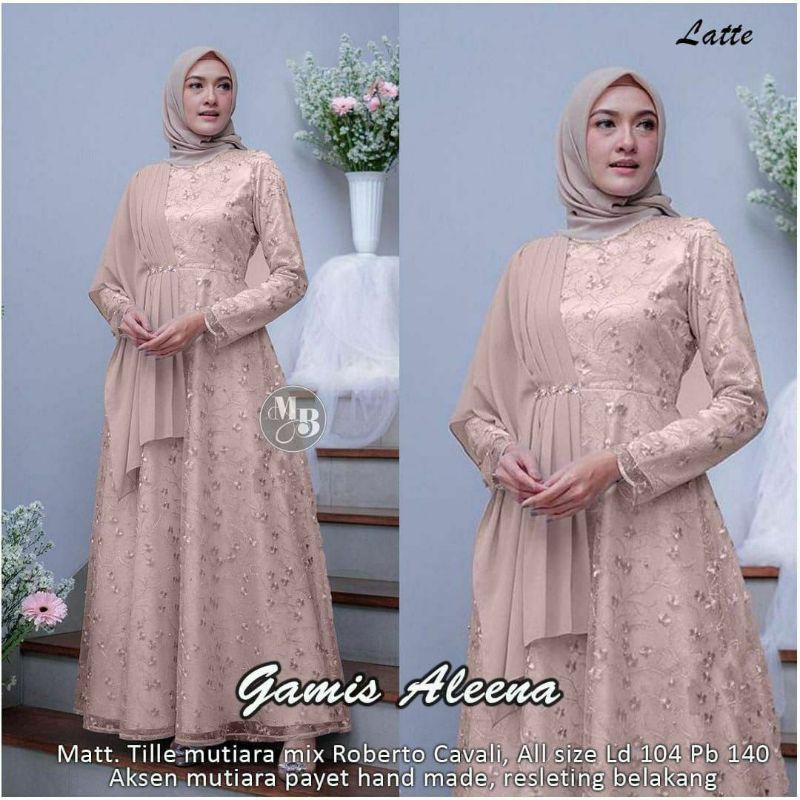 Baju Gamis Busana Muslim Gamis Full Brukat Gamis Pesta Brukat Dewasa Fashion Gamis Premium gamis kondangan terbaru2022