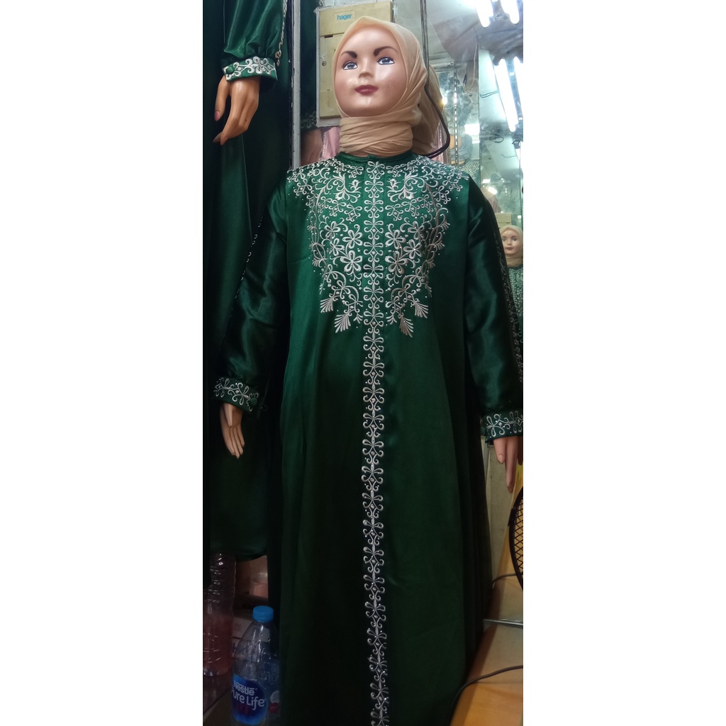 GAMIS ANAK TERBARU SATIN KRISTAL BORDIR DEPAN REAL PICT
