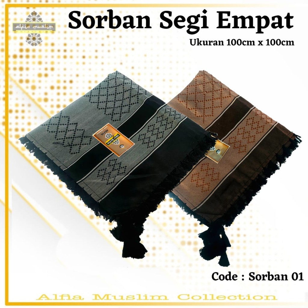 Sorban Segi Empat Code 01 Sorban Haji Sorban Rombe Murah