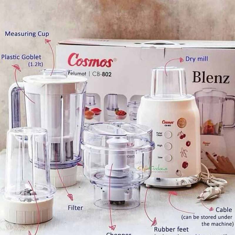 Blender Plastik Cosmos 4 in 1 Edelweiss Series CB 802