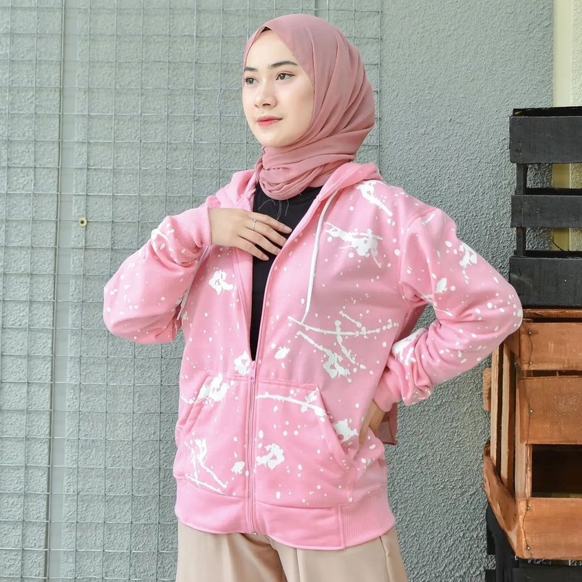 Hoodie Blocthecs Ziperrr Jackettt Motif Unik Basic