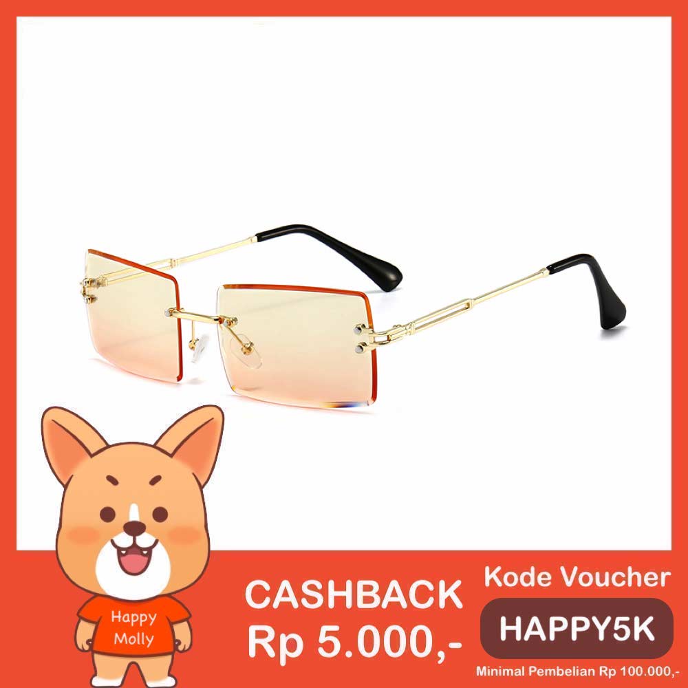 Kacamata UV400 [ Peach ] Anti Radiasi - Sunglasses Pria &amp; Wanita Korea - HM8102