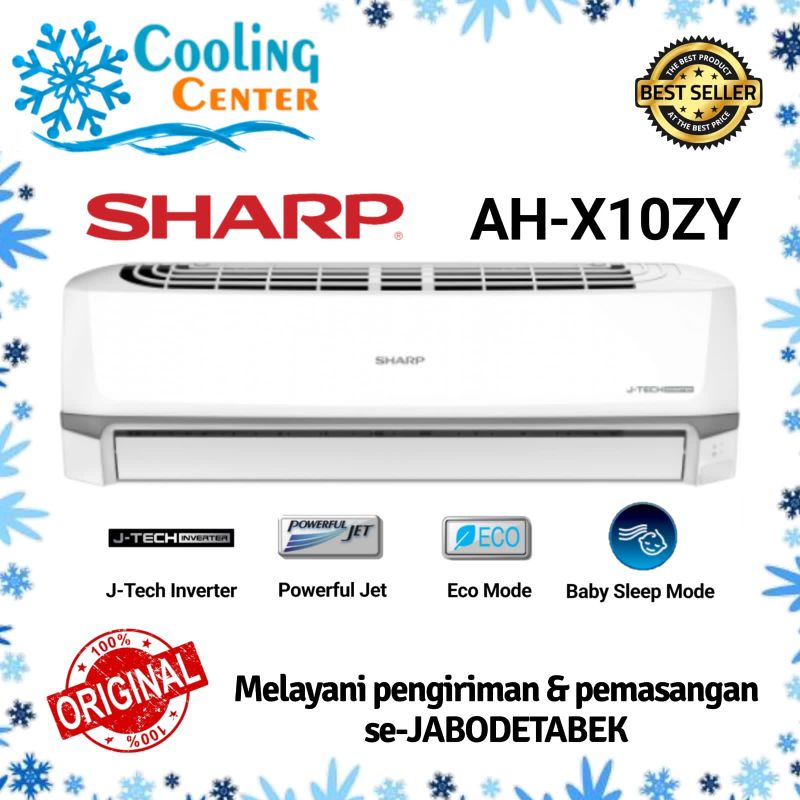 AC SHARP AH - X 10 ZY 1 PK INVERTER HARGA AH-X10ZY UNIT ONLY