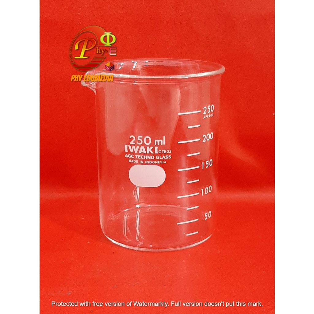 Jual Beaker Beaker 250ml Iwaki Beaker Glass 250ml Gelas Kimia 250ml Iwaki Shopee Indonesia 5692