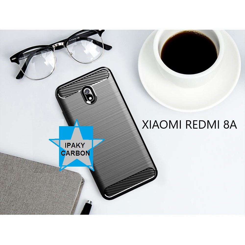 H8 Case Xiaomi Redmi 8A seri iPaky Carbon Softcase Hitam