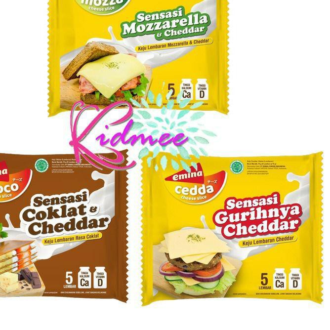 

iaEmina Cheese Slice 75gr (5pcs) Keju Lembaran Cheddar Mozza Choco ia Cod.e (A41B52)