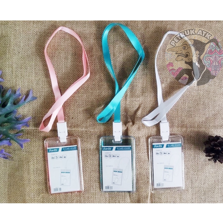 

[PCS] BANTEX TRANSPARENT ID CARD HOLDER LADYARD PORTRAIT 8868*