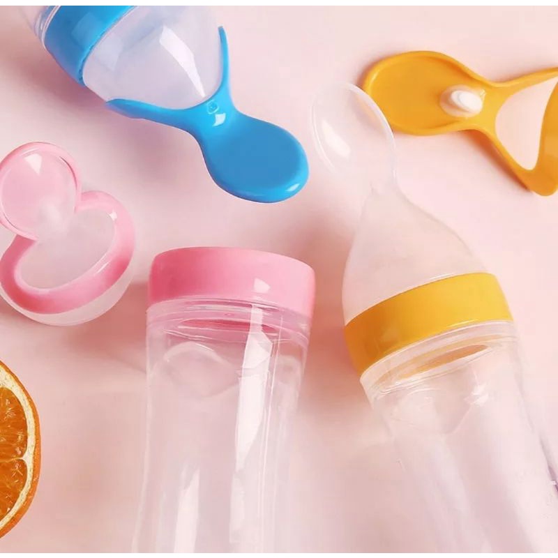 Sendok Makan Bayi MPASI Botol Sendok MPASI Botol Silicone Baby Feeding Bottle