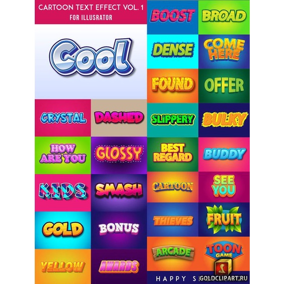 Cartoon Ai Text Effect 27 Style Vol 1