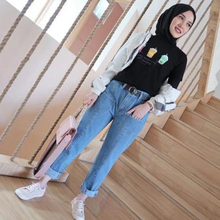 Celana Wanita Pocket Rawis Jeans