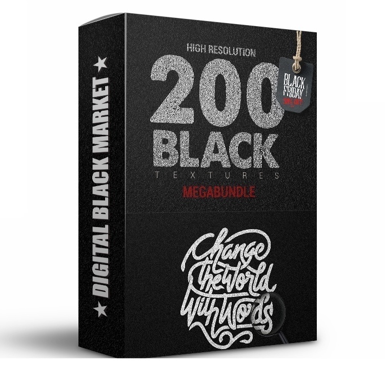 MEGA BUNDLE BLACK TEXTURES X200 - JPEG Ultra HD