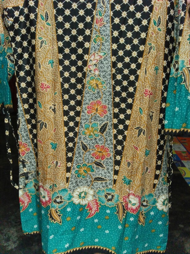 Batik Tunik Shibori Jumputan Terbaru Size S-3l / Hrb026 Yelbor Navbor / Biru Putih / Original..