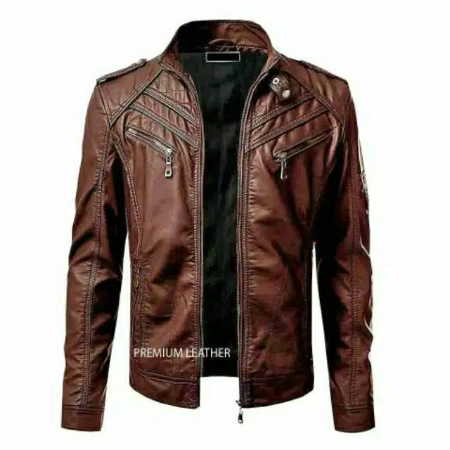 (NEW TREN) Jaket Kulit Pria Mondy AJ / Bigsize/Size S M L XL 2XL 3XL